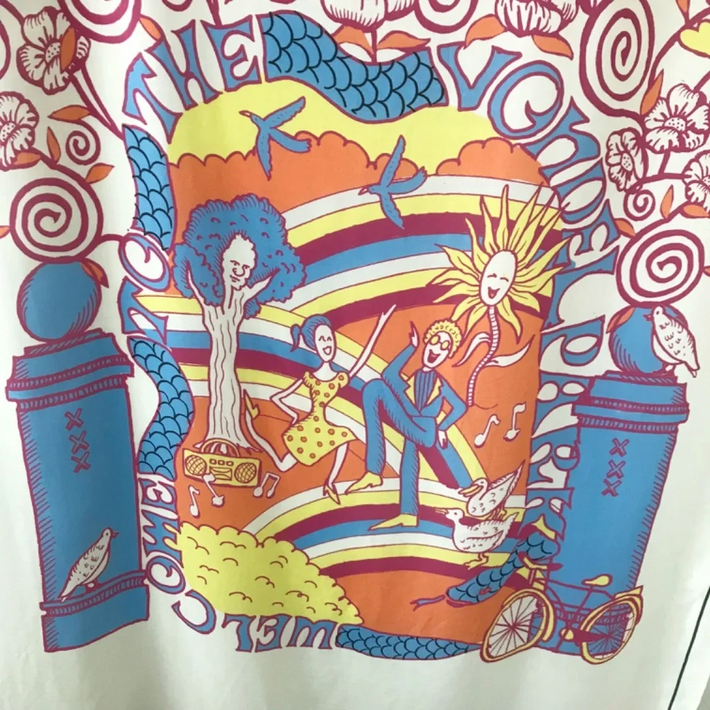 Scotch & Soda Vondelpark Artwork Graphic Printed Scarf O/S Amsterdam Artsy Music